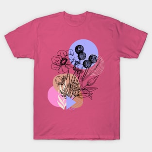 Flower Illustration T-Shirt